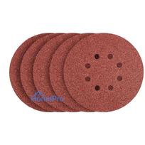 Velcro sanding discs 150 mm, P80, 5 pcs, with 8 holes