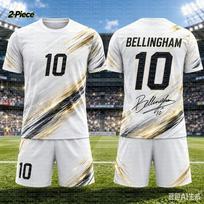 2026 Specialūs Bellingham #10 Gerbėjų Futbolo Marškinėliai Šortų Rinkinys Moterys Vyrai Anglijos Gerbėjų Marškinėliai ir Šortai Vasaros Vaikams 2 Dalių Rinkinys 140