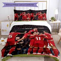Liverpool Football Club Bedding Set Breathable Duvet Cover With Pillowcases Home Decoration Birthday Gift 135cmx200cm