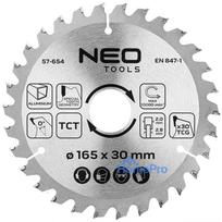 Saw blade, widia, 165 x 30 mm, 30 teeth, for aluminium