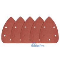 Velcro-backed sanding papers, iron 102 x 140 mm, P60, 5 pcs, with 5 holes for sander 59G335