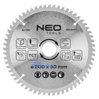 Saw blade, widia, 200 x 30 mm, 60 teeth, for aluminium
