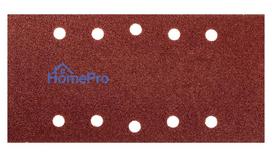 Velcro-backed sanding paper 115 x 230 mm, P40, 5 pcs, with 10 holes