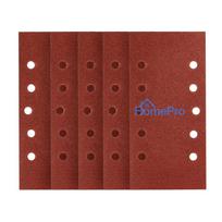 Velcro-backed sanding paper 115 x 230 mm, P100, 5 pcs, with 10 holes