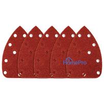 Velcro sanding sheets, iron 80 x 140 mm, P120, 5 pcs, with 11 holes for 59G336