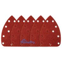 Velcro-backed sanding paper delta 140 x 140 x 80 mm, K240, 5 pcs, with holes