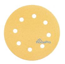 Velcro-backed sanding paper 180 mm, K80, 5 pcs, with 8 holes for sanding machine 59G263