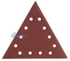 Velcro-backed sanding paper K80, triangular with 12 holes, 5pc for sander 59G264