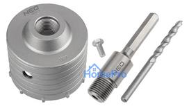 Forked hole saw 80 mm with HEX adapter and pilot drill bit