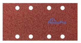 Velcro-backed sanding paper 93 x 185 mm, P80, 5 pcs, with 8 holes