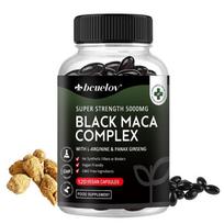 Bcuelov Black Maca Complex, 5000mg Super Strength, L-Arginine & Panax Ginseng, 120 Capsules 120 Capsules