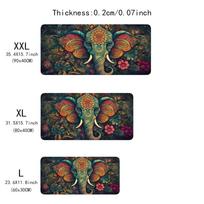 Large Size Playmat Mousepad Vibrant Floral Elephant Boho Design For Laptop Bedroom Learning Office Desktop Mat Mousepad 250X290X2MM
