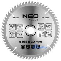 Saw blade, plunge-cutting, widia, 165 x 1.5 x 2.6 x 20 mm, 60 teeth