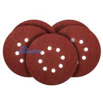 Sanding discs 150 mm, K60, 5 pcs, with 8 holes, 65mm