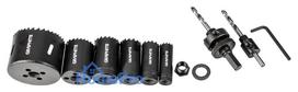 Bi-metal hole cutters Co8% (19, 25, 30, 35, 40, 68 mm), set of 9 pcs