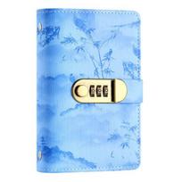 Personal Finance Ledger Cash Budget Binder with Password Lock, 200 Transparent Money A6 Organizer Folder Saving Pockets, PU Leather Planner