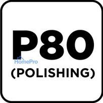 Velcro-backed sanding discs 150 mm, P80, 5 pcs, with 8 holes