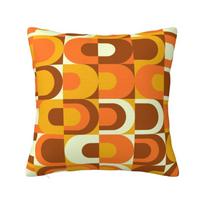 Custom Modern Mid Century Modern Circles Sofa Cushion Cover Soft Scandi Abstract Geometric Pillow Case Living Room Decoration 40x40cm yellow