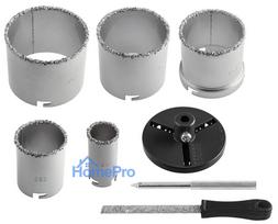 Tungsten carbide hole cuttters 32-83 mm, set 5 pcs