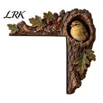 Decorative Door Corner Topper Chipmunk Tree Topper, Squirrel Owl Wooden Frame Sign, Funny Whimsical Nature Lover Home Decor Items Animals Ornament, Right