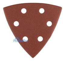 Sanding paper, velcro, iron 93 x 93 mm, P80, 5 pcs, with 6 holes