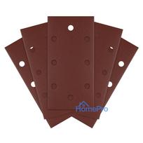 Sanding paper, velcro  93 x 185 mm, P240, 5 pcs. with 8 holes