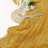 Solid Color Gauze Table Runner Semi-Sheer Tablecloth Luxury Table Cover  Banquets S