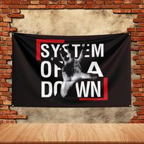 System Of A Down Band Party Flag Polyester Printed Flag Banner Tapestry for Garden Garage Decoration Concert Flag 40 x 60 cm Peach Skin Tapestry – 1 Piece white
