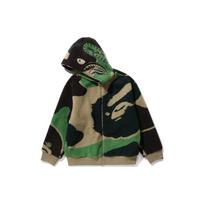 Bape Mega Abc Camo Shark Boa Hoodie Jacket 1J70-140-027 XXL black
