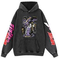 Retro Sendinto Grynos Medvilnės JOJO Keisti Nuotykiai Hoody Unisex XXL black