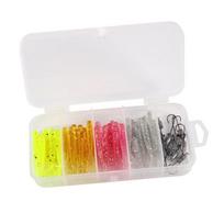 Fishing Lure Set 50pcs Lead Jig Heads Soft Baits Freshwater Saltwater Multi-use Anglers G