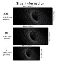 Starburst Black Hole Mouse Pad Rubber Anti-slip Keyboard Table Mats Large Computer Office Mousepad XXL Game Laptop Long Desk Mat 350x600x2mm black