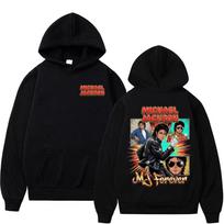 Autumn and Winter Michael Jackson Music Hoodie   Fashion Hip-hop Rock Singer Street Vintage Top Men Women Fan Gifts XXXL black