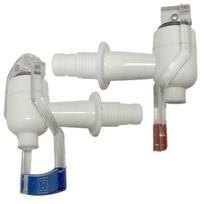2Pcs Universal Push Type Water Dispenser Plastic Tap Hot Cold Blue Valve For Water Tank Drinking Fountains external thread white