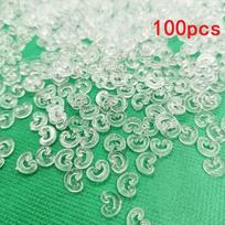 Plastikiniai užsegimai, 100 vnt,  skaidrus C