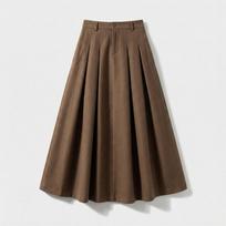 Klache Pintuck Flare High Waist Skirt B5f0237 Braun/55 brown