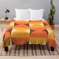 Mid Century Modern Geometric Abstract Pattern 727 Throw Blanket 100cm*150cm