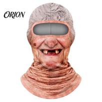 Realistic Face Balaclava Funny Print Mask for Fall Winter, Old Man Woman Cosplay Humorous Winter Full Cover, Windproof Cycling Outdoor Skiing One Size J beige