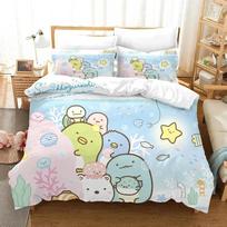 Sumikko Gurashi Cartoon 3D NEW Duvet Cover Pillowcase Bedding Set Adult Boy Girl Bedroom Decoration Children Single Double Large 70x133cm 2pcs