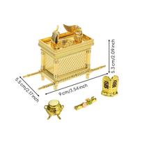 Ark of the Covenant Model with Contents Metal Figurine beige