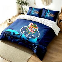 FC Porto 3pc Duvet Cover Set Simple Modern Bedding Set Wrinkle Resistant Soft Fabric All Season Use a perfect gift 180cmx210cm