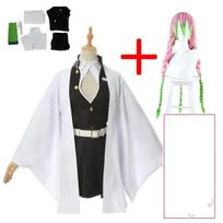 Anime Kanroji Mitsuri Cosplay Kostuum Kostuum Kimono Uniform Kanroji Mitsuri Pruik Halloween Kleding M
