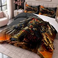 Warhammer 40K 3Pcs Bedding Set Duvet Cover With Two Pillowcases For Bedroom Home Decoration 200cmx200cm