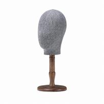 Mannequin Head with Wooden Stand | clothCovered, Antique-Style, Hat Display
