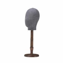 Mannequin Head with Wooden Stand | clothCovered, Antique-Style, Hat Display