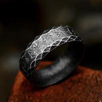 Vintage Viking Stainless Steel Rune Ring Odin Viking Ring For Men Women Fashion Couple Amulet Jewelry Gift Never Fading 5 7 black