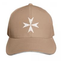 The Cross Of Malta Ii Vintage White Baseball Cap Contrast Two Tone Brim Snapback Flat Bill Strapback Dad Hat beige