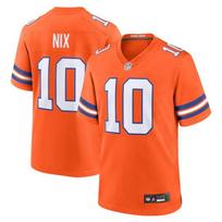 Denver Broncos 10 Nix Football Jersey Mens Vintage Game Uniform Multiple Sizes Men's 3rd Retro Orange In Stock