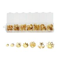 Metalinės gėlių kepurėlės,  Golden(430pcs)