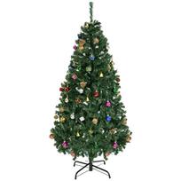 150cm Christmas Tree with 420 Fireproof PVC Branches, Christmas Tree with Decorations and Thick Branches, Green